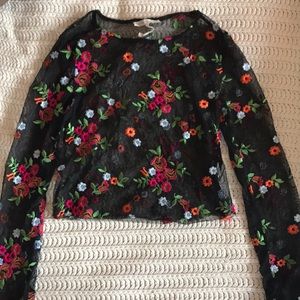 Sheer black Urban Outfitters top